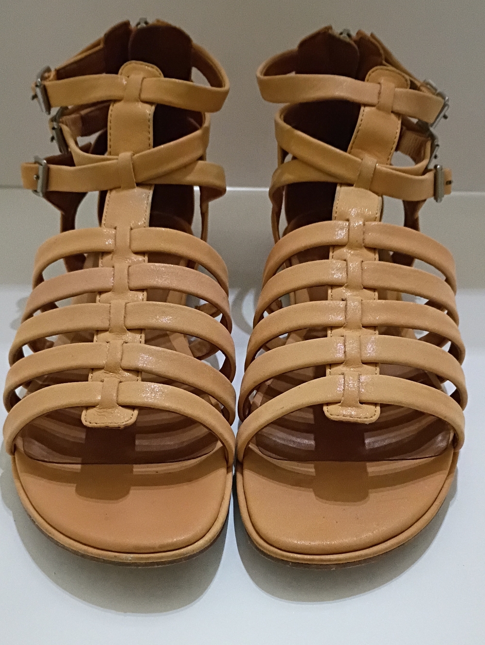 Gentle Souls Quick Break gladiator sandal Tan Leather Size 10